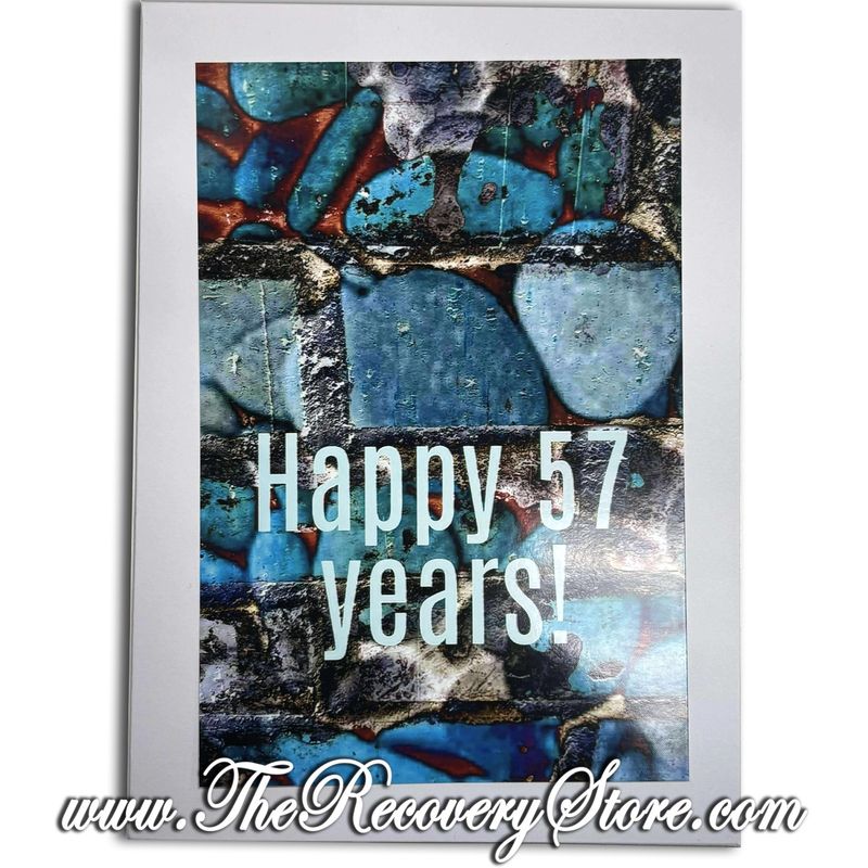 Greeting Card - Happy 57 years - Handmade