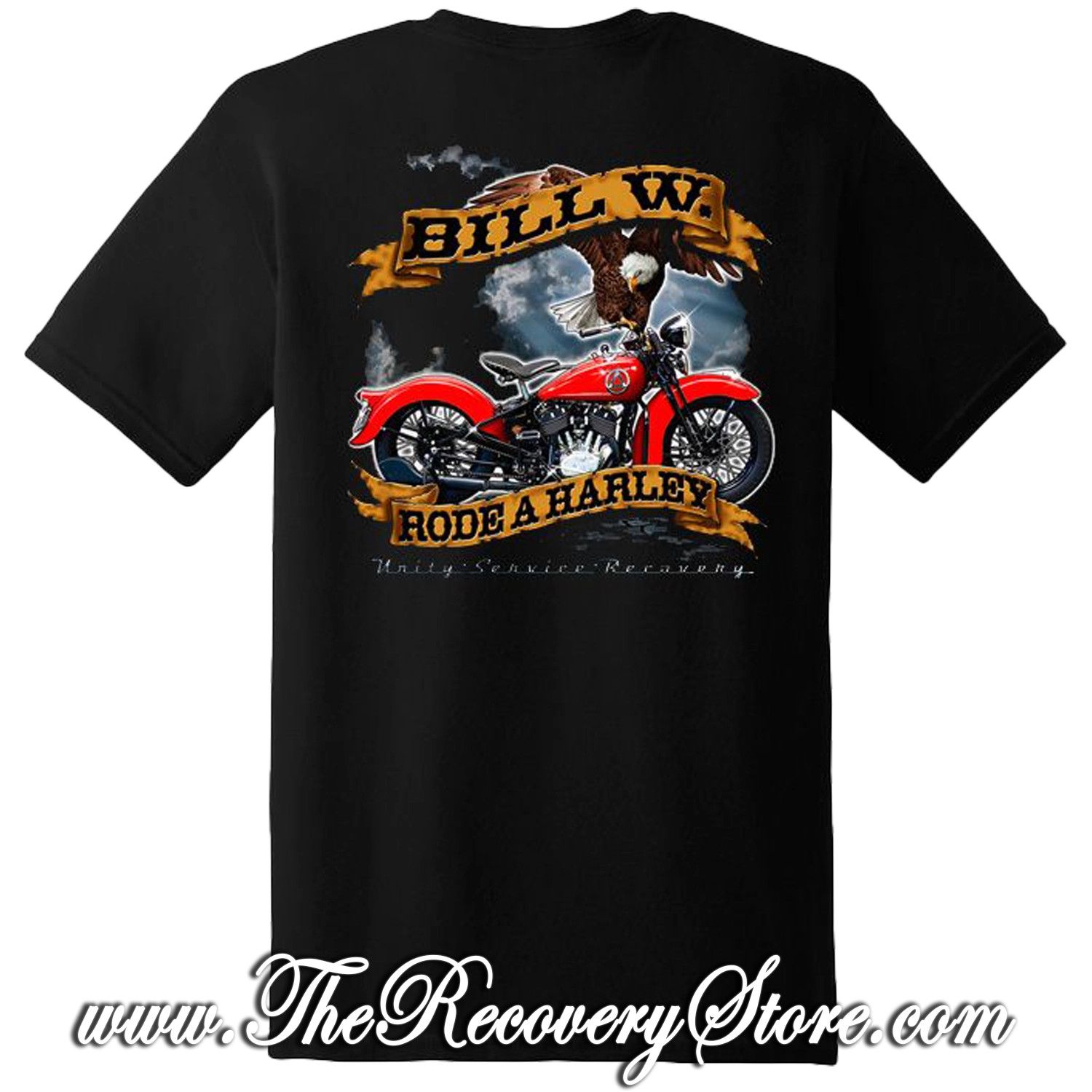 T-Shirt - Bill W. Rode A Harley - Black  - 3XL