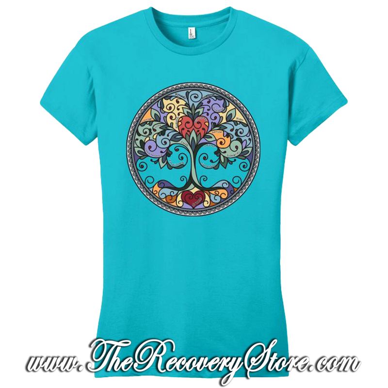 T-Shirt - Tree of Life - Turquoise - Extra Large