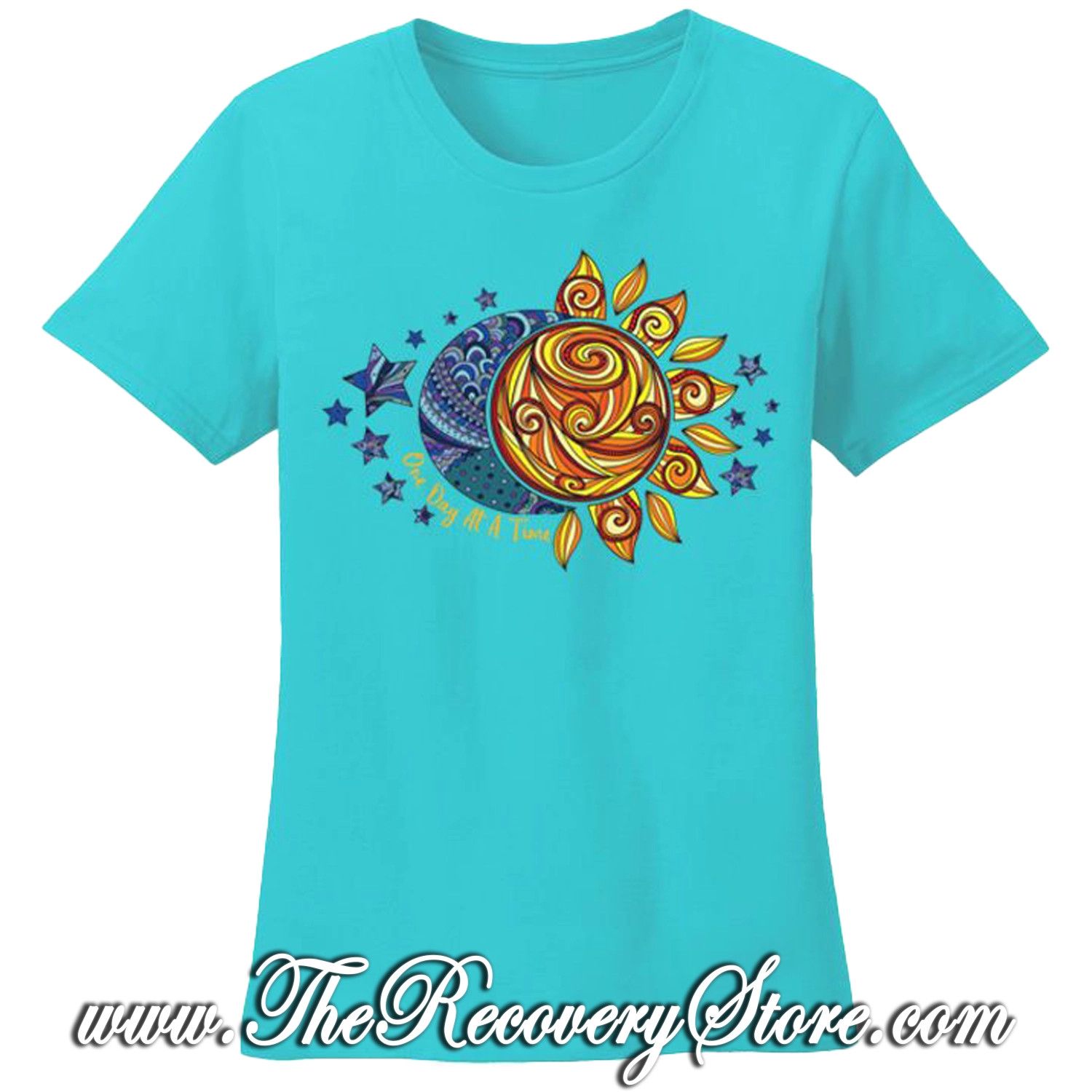 T-Shirt - ODAT Sun &amp; Moon - Turquoise - Large