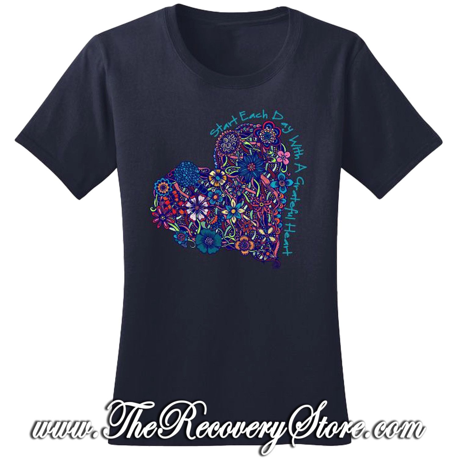 T-Shirt - Grateful Heart -Royal - Medium