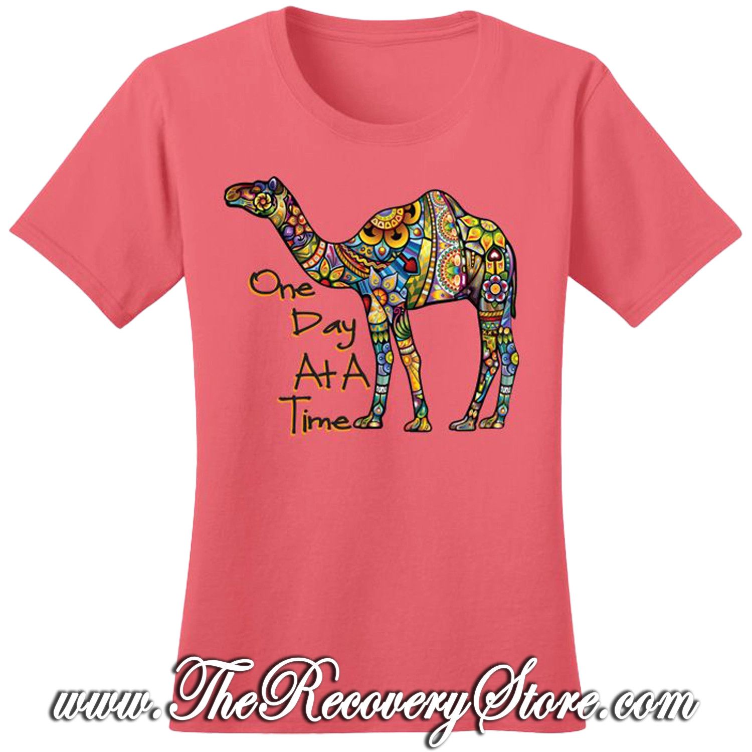 T-Shirt - ODAT Camel - Coral - Large