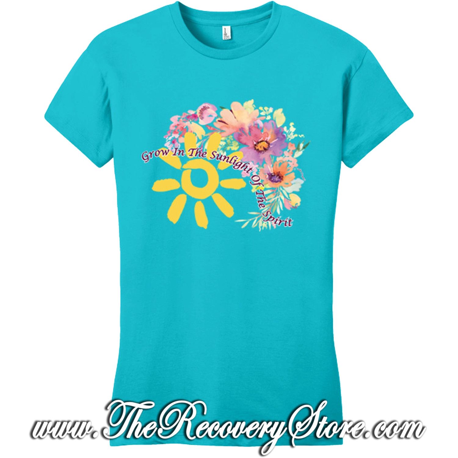 T-Shirt - Grow In The Sunlight - Turquoise - 3XL