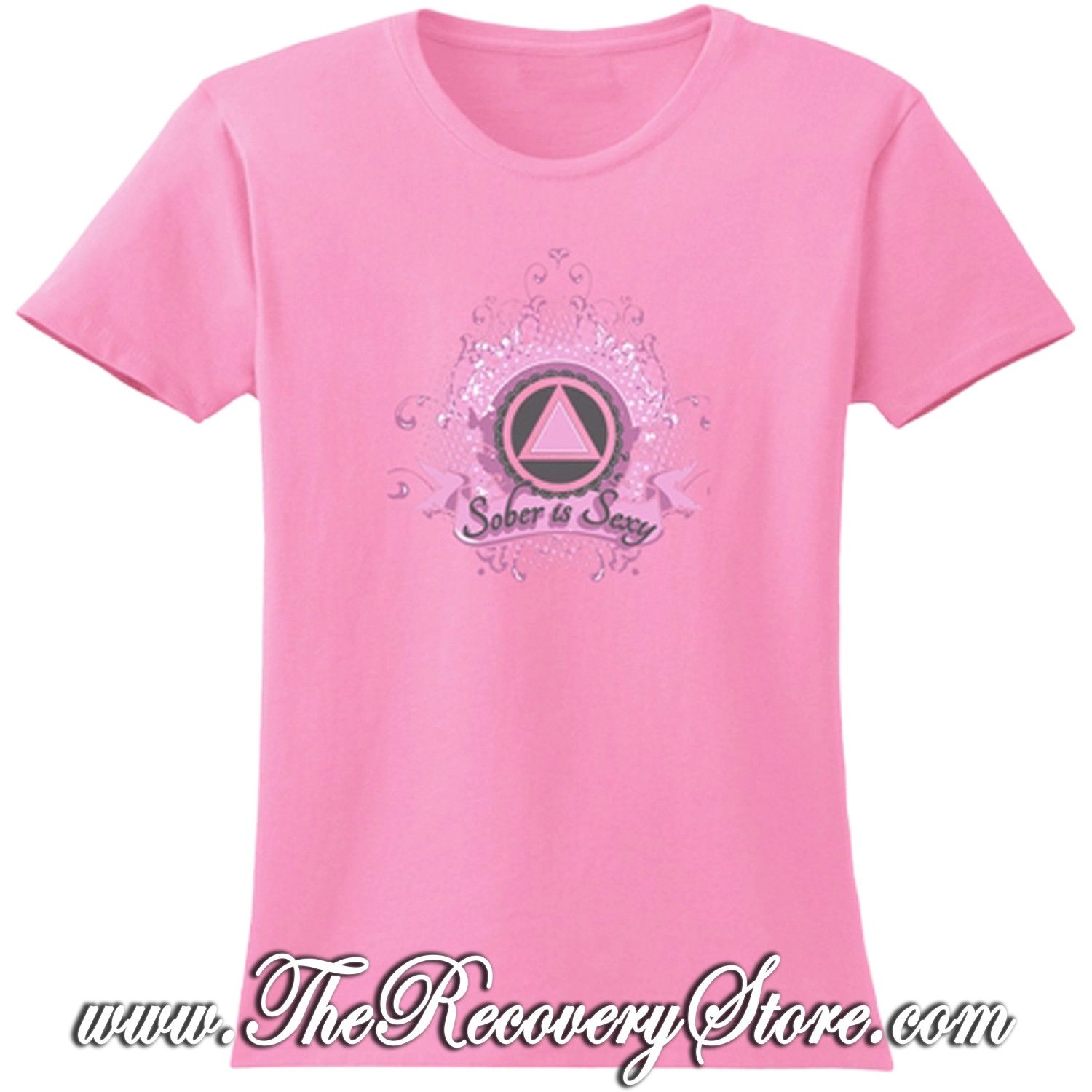 T-Shirt - Sober Is Sexy - Pink - Large