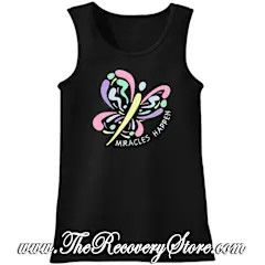 Tank Top - Miracles Happen - Black - Extra Large