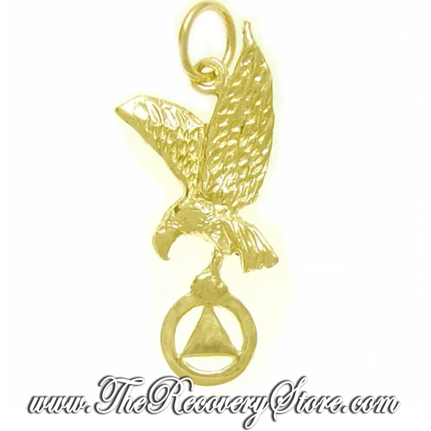 *14k Gold Eagle Holding AA Symbol Pendant