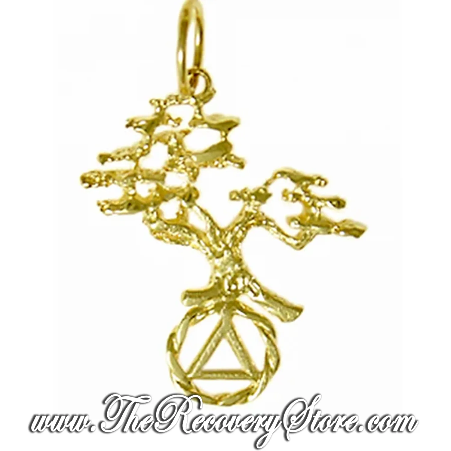 14k Gold AA Symbol with a Beautiful Tree of Life