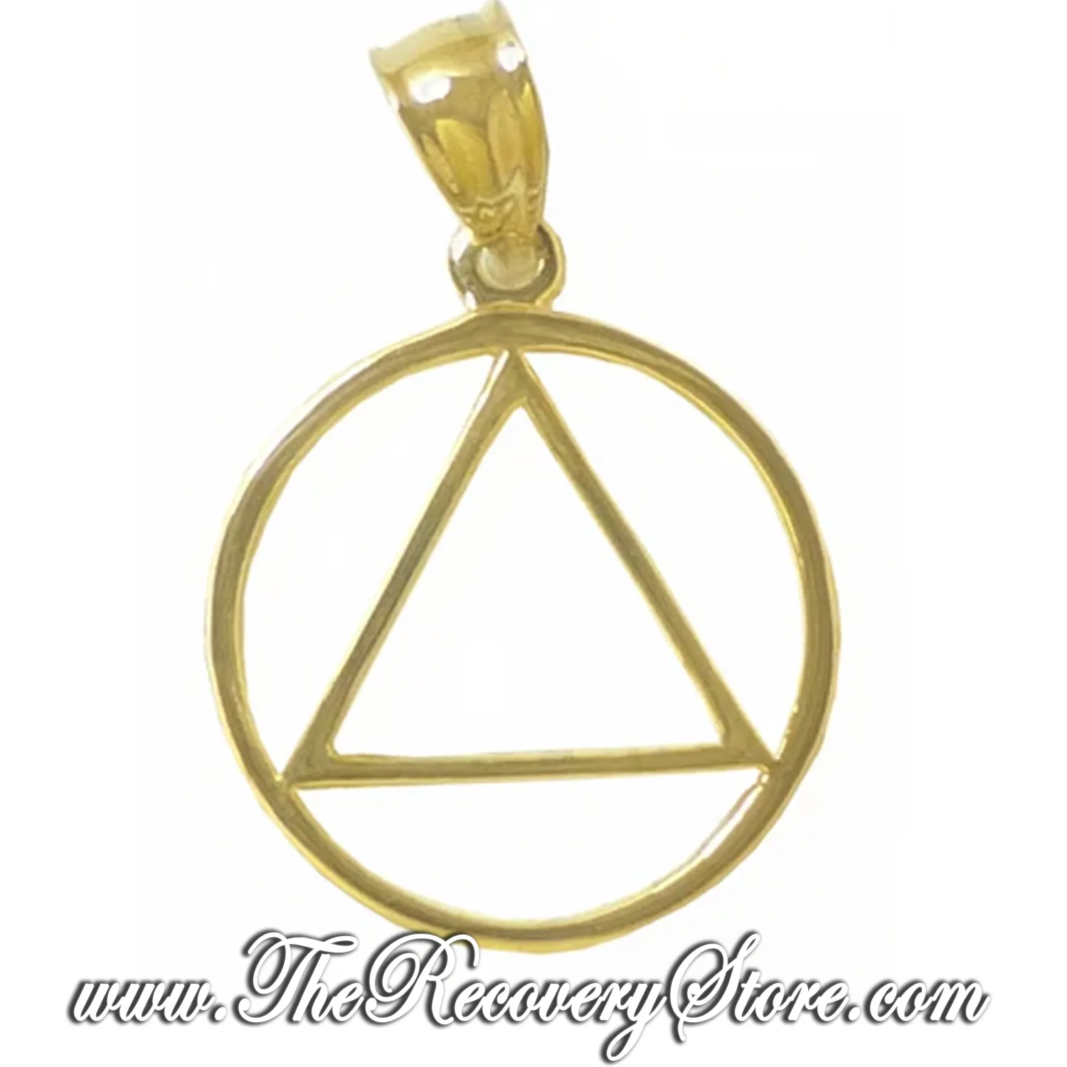 14k Gold AA Symbol Thick Style Large Size Pendant