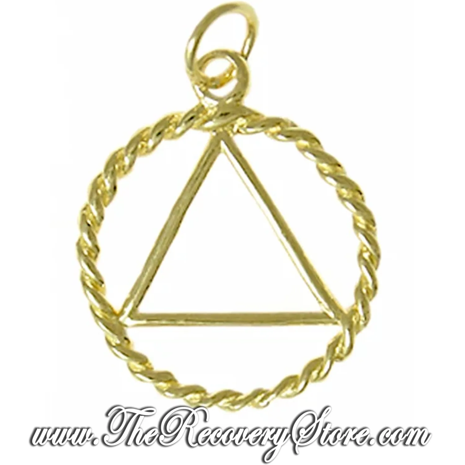 14k Gold Thick Medium Twist Wire Style Pendant