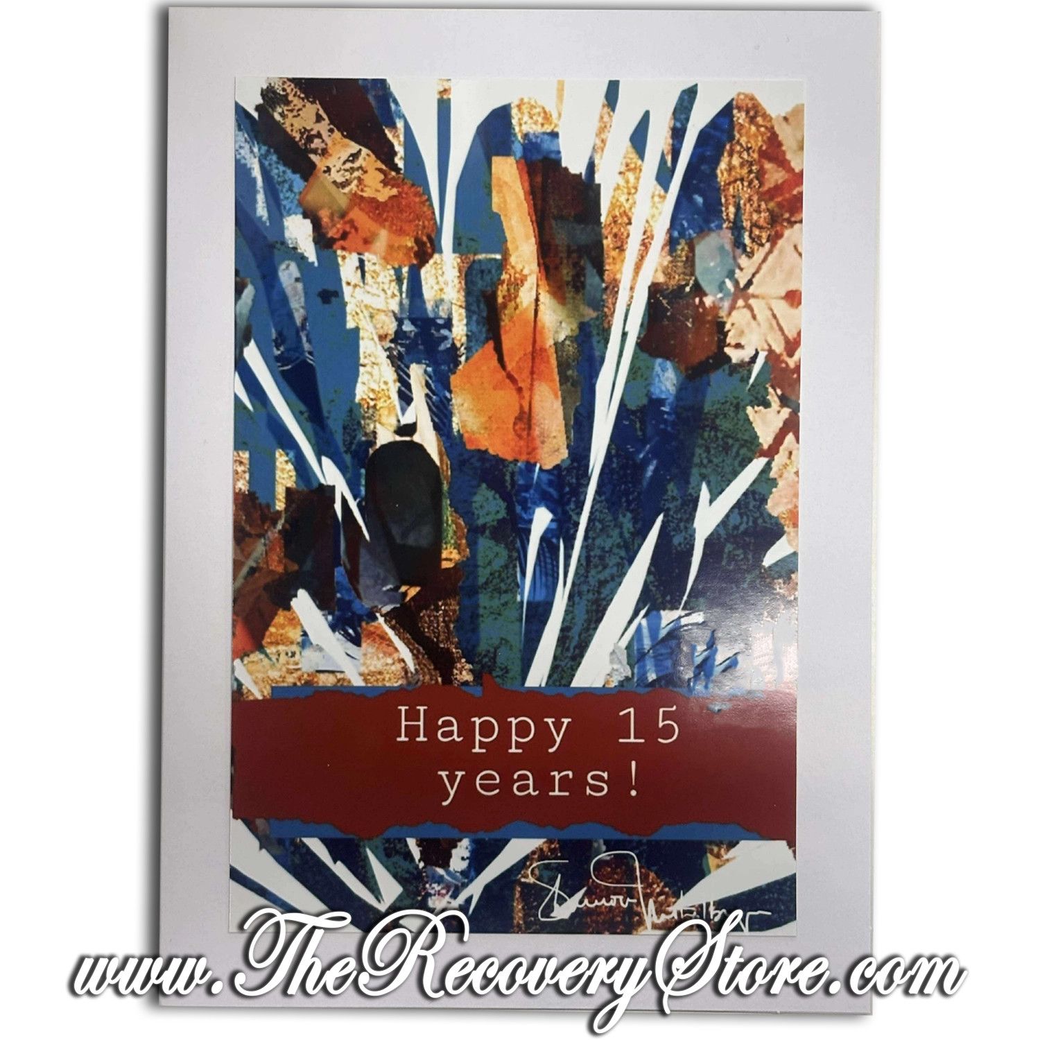 Greeting Card - Happy 15 Years - Handmade