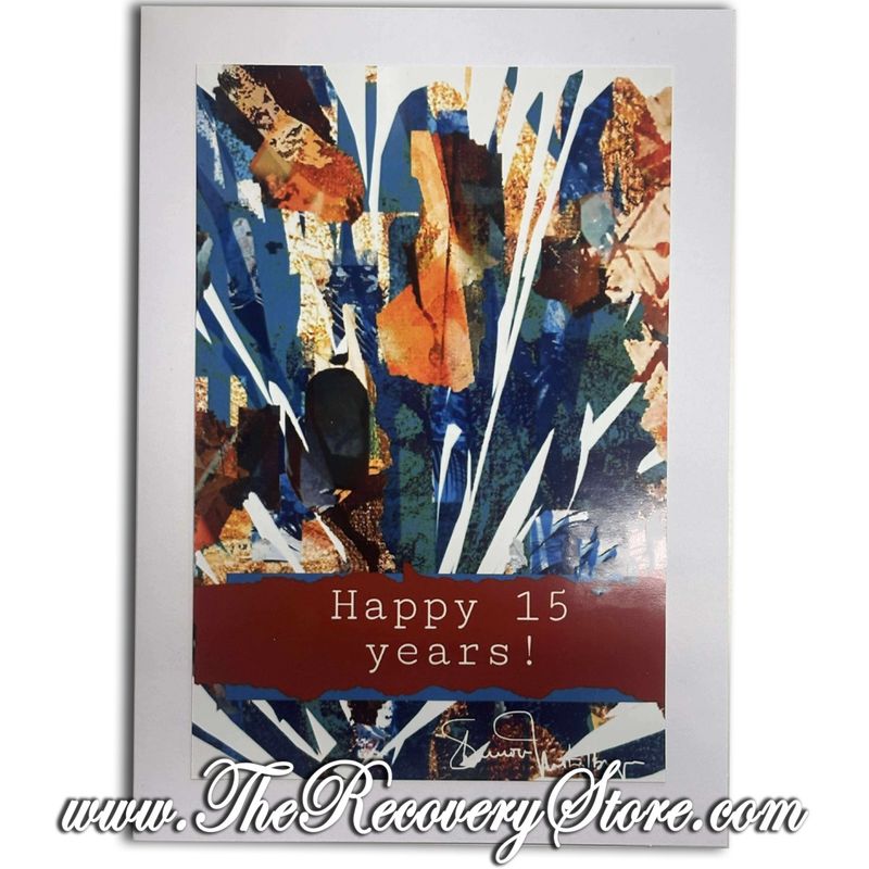 Greeting Card - Happy 15 Years - Handmade