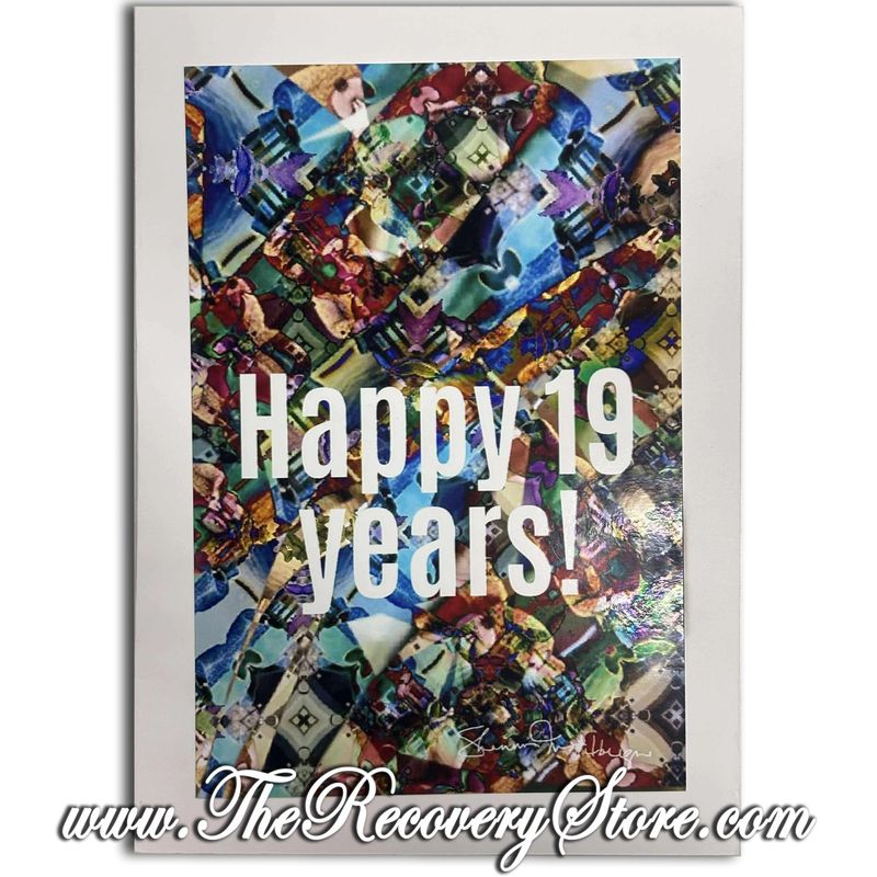 Greeting Card - Happy 19 Years - Handmade