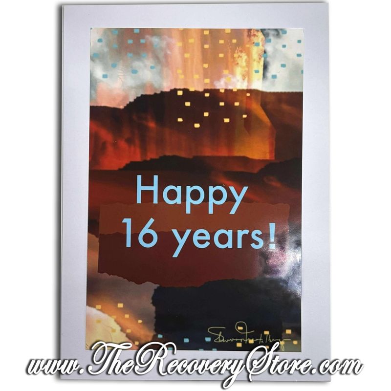 Greeting Card - Happy 16 Years - Handmade