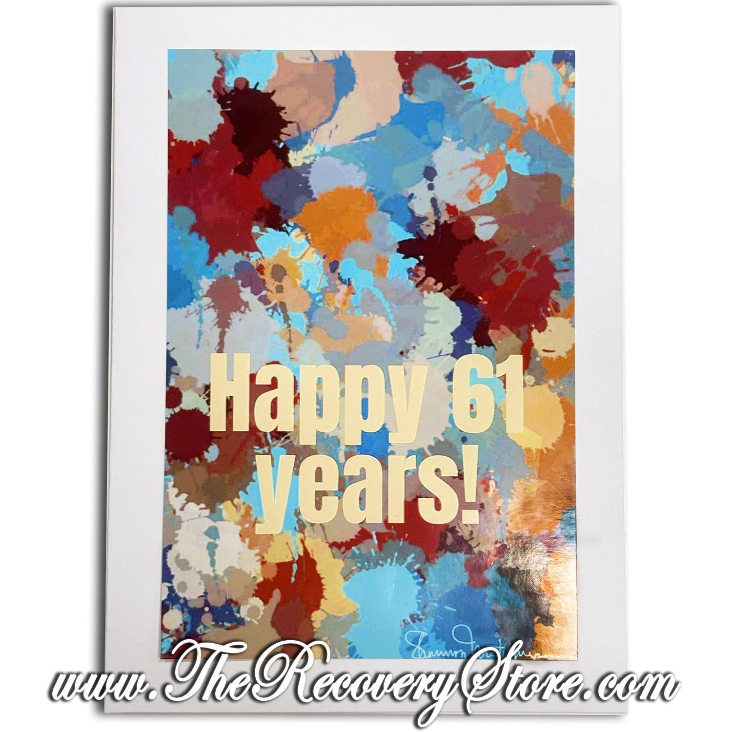 Greeting Card - Happy 61 Years! - Handmade