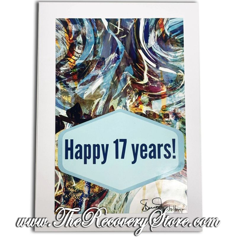 Greeting Card - Happy 17 Years - Handmade