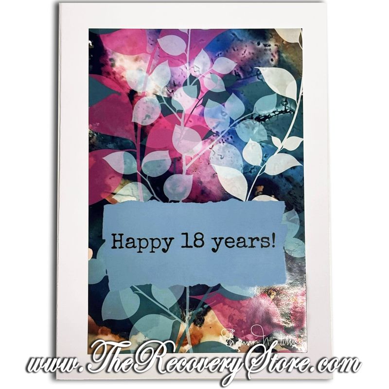 Greeting Card - Happy 18 Years - Handmade