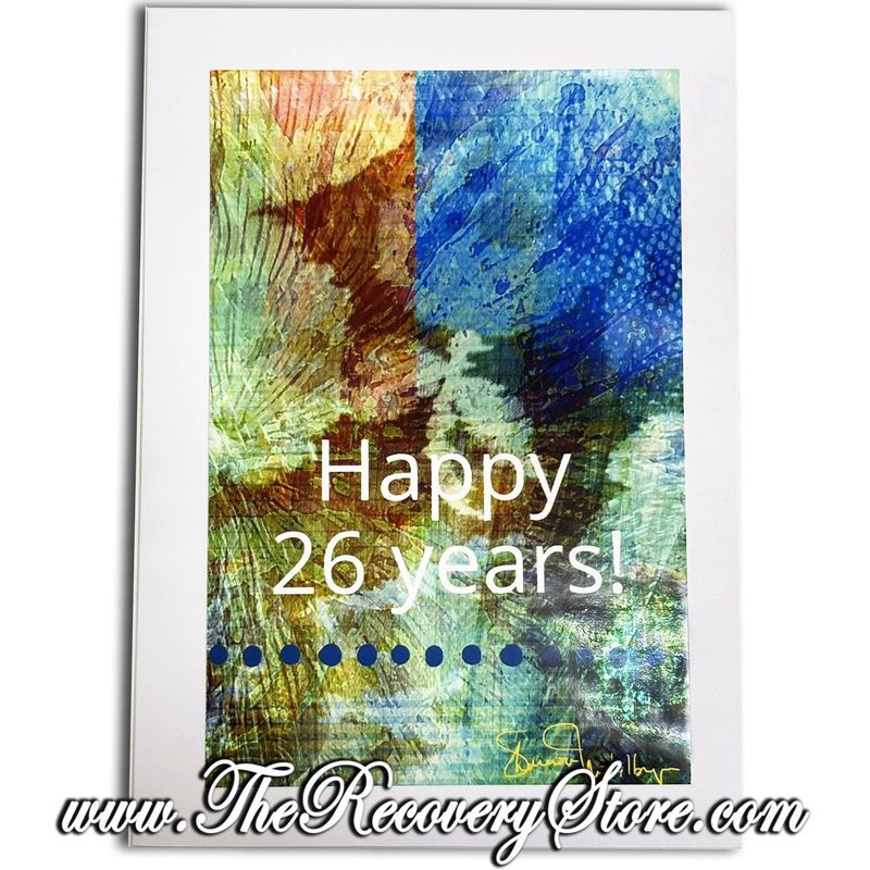 Greeting Card - Happy 26 Years - Handmade