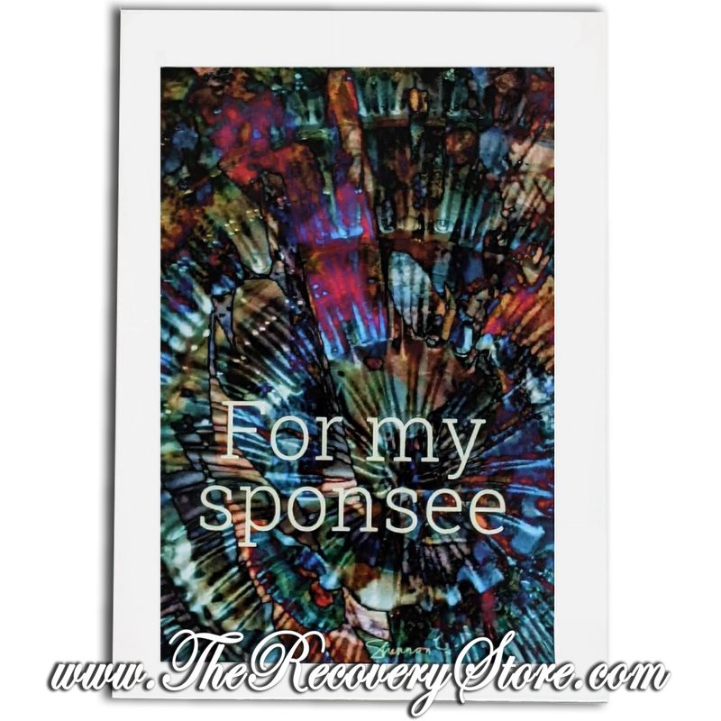 Greeting Card - For My Sponsee - spectrum  - Handmade Card