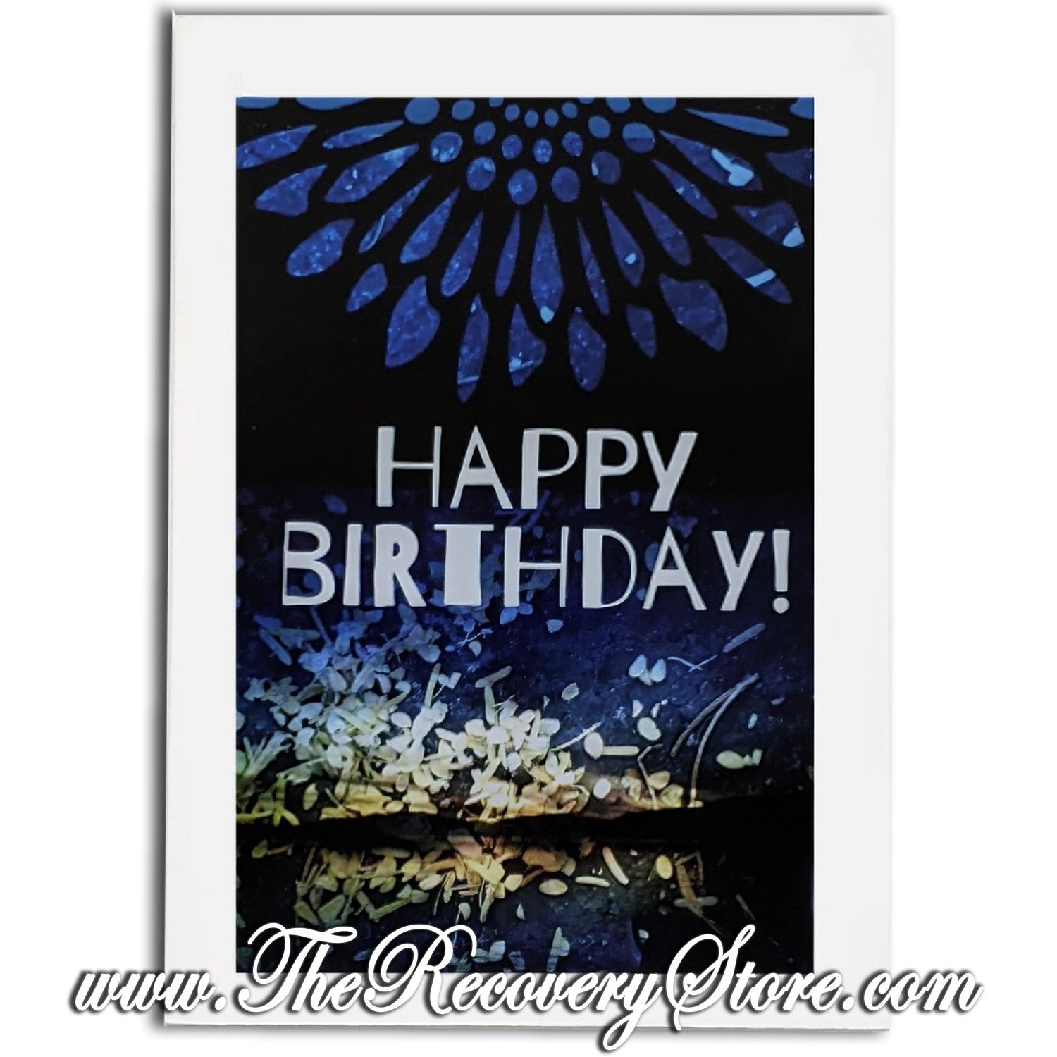 Greeting Card - Happy Birthday Blue - Handmade Card