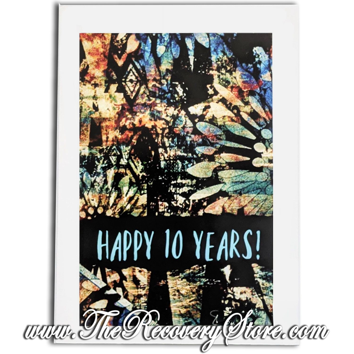 Greeting Card - Congratulations on 10 years - Handmade