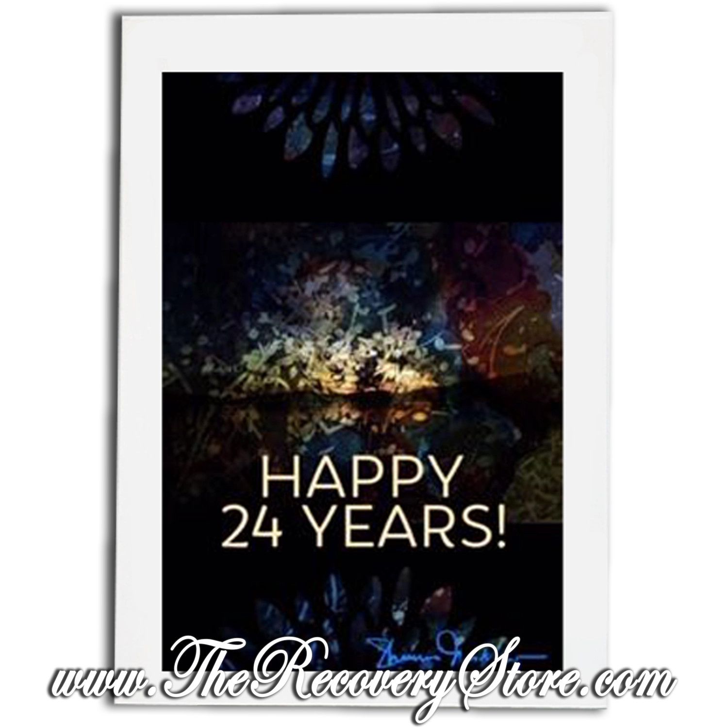 Greeting Card - Happy 24 Years - Handmade