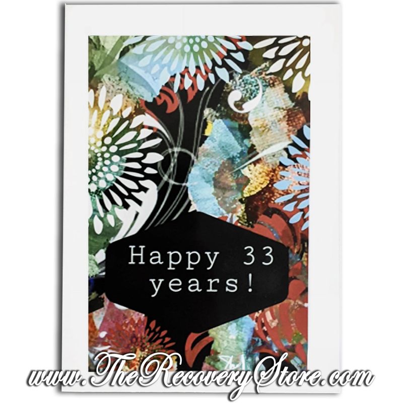 Greeting Card - Yearly - 33 - Happy 33 Years - Handmade