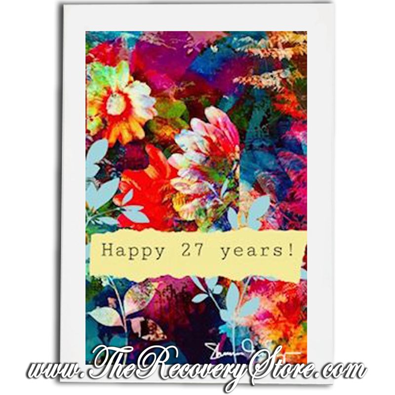 Greeting Card - Happy 27 Years - Handmade