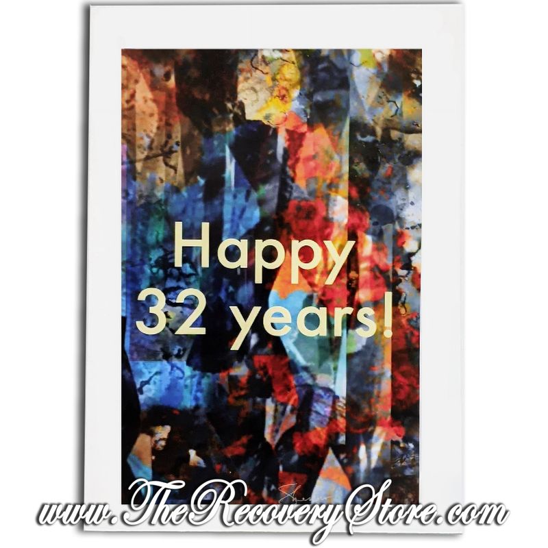 Greeting Card - Happy 32 Years - Handmade