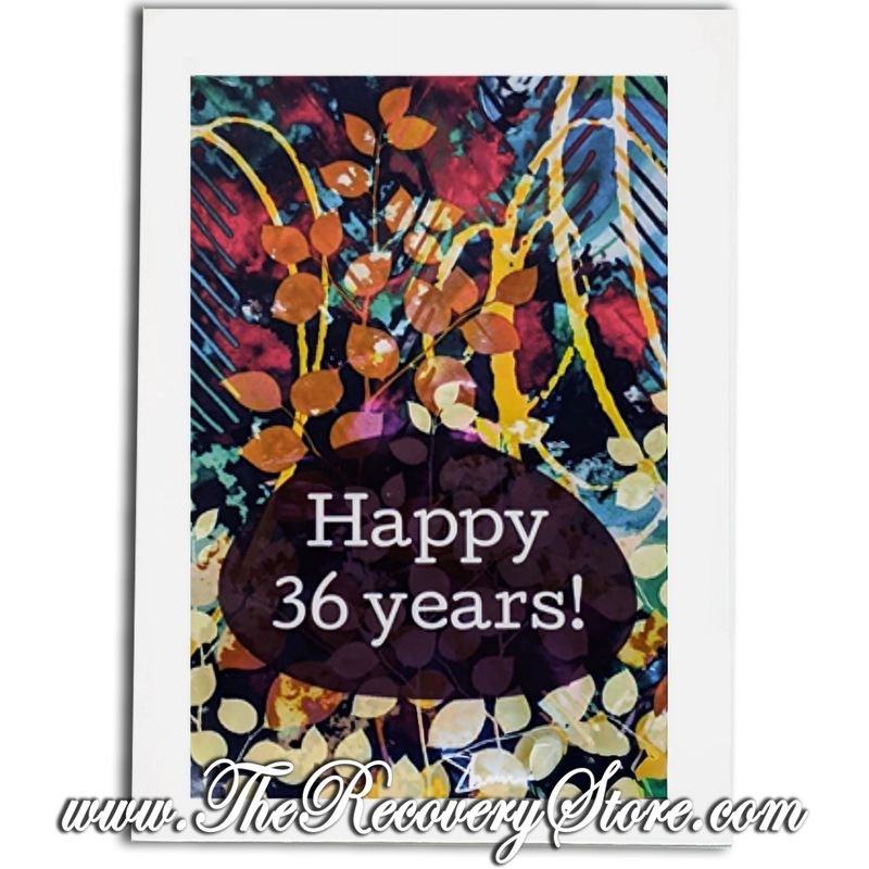 Greeting Card - Happy 36 Years - Handmade