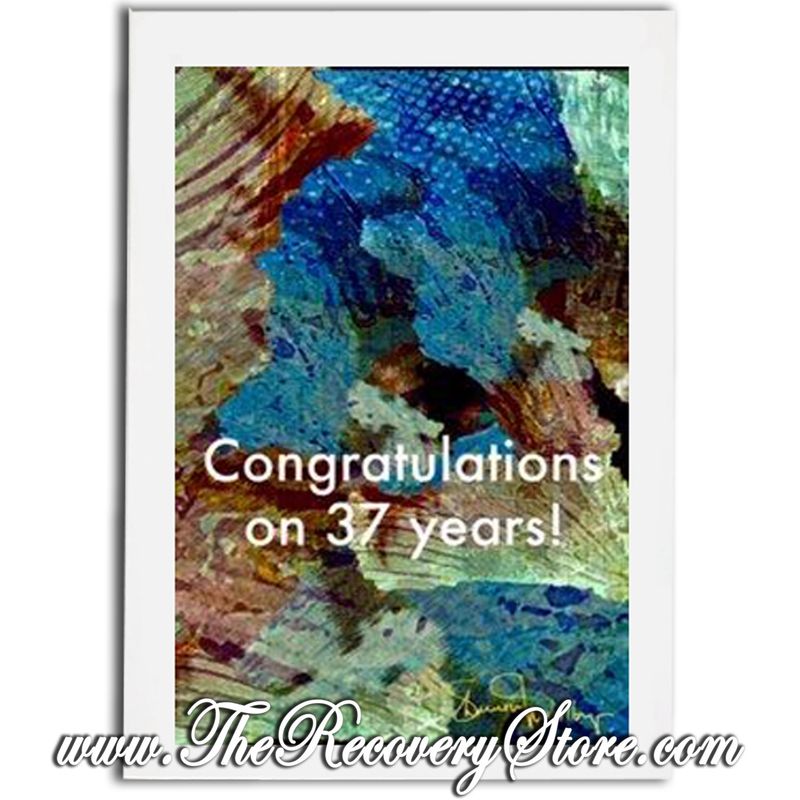 Greeting Card - Happy 37 Years - Handmade
