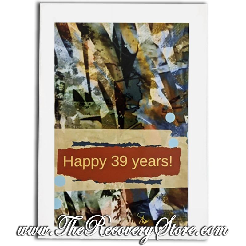 Greeting Card - Happy 39 Years - Handmade
