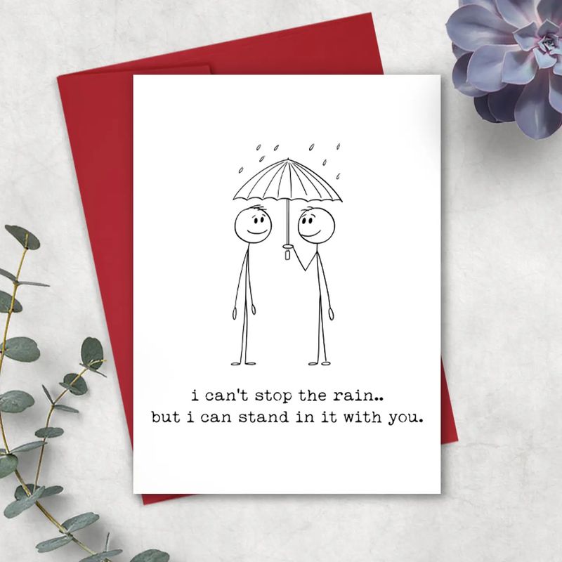 Greeting Card - Can't Stop the Rain
