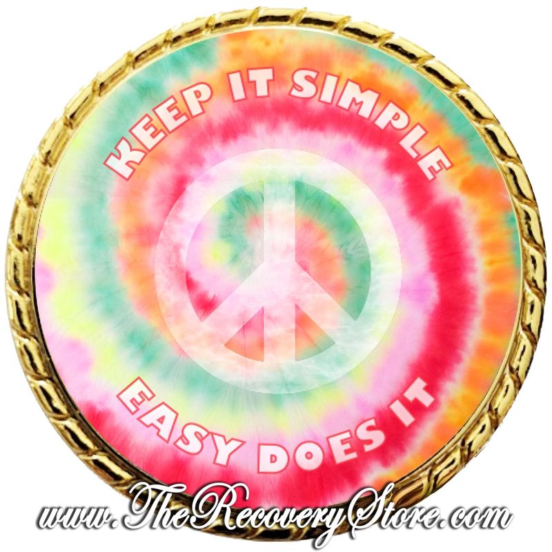 Large Medallion - Tie Dye Yearly Gold Trim