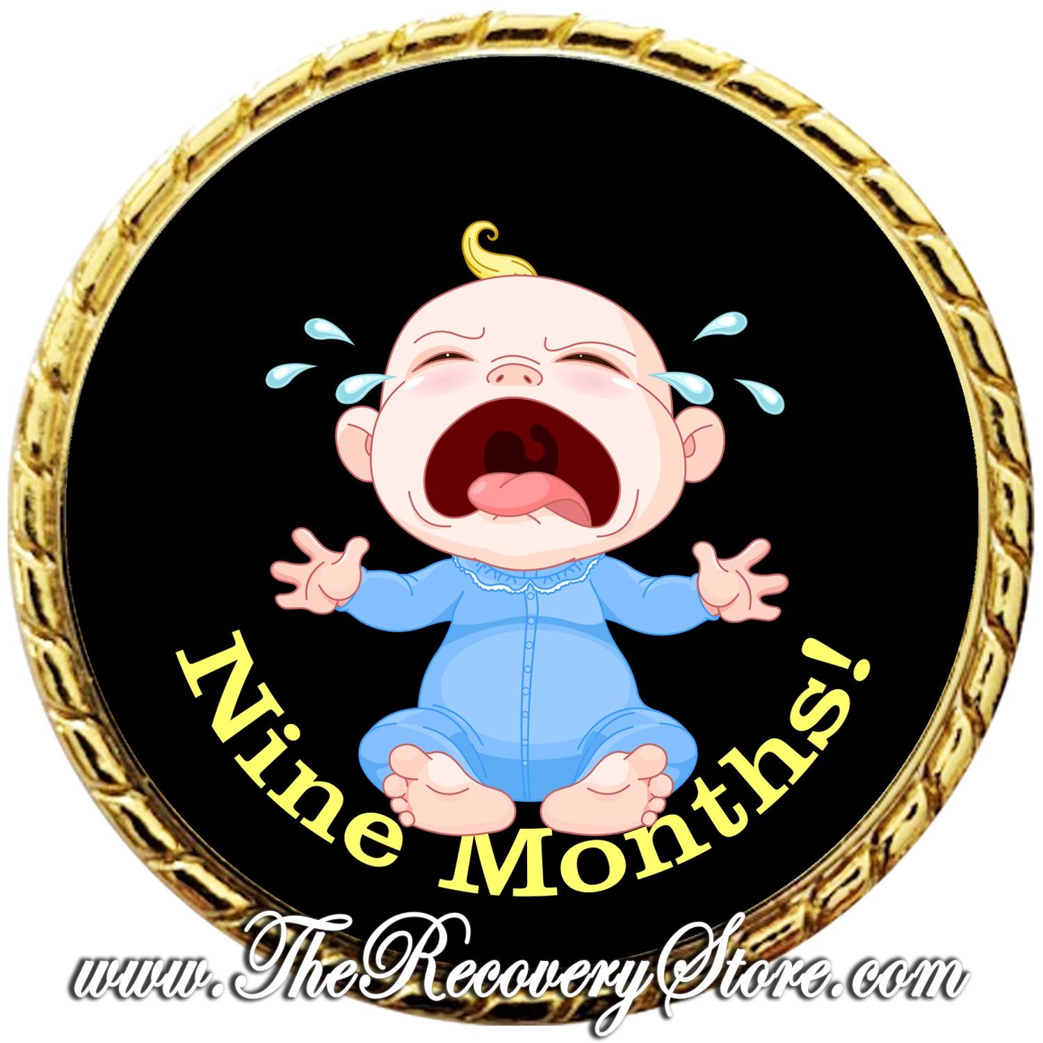 Large Medallion - Full Baby 9 Month - Blue