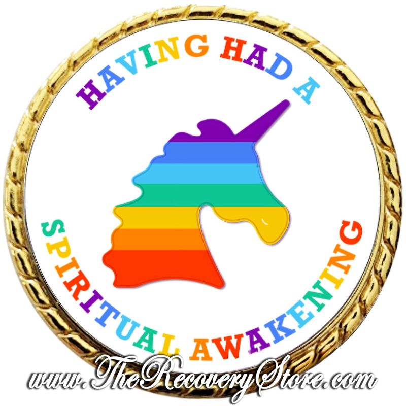 Large Medallion - Rainbow Unicorn Yearly with Gold Metal Trim