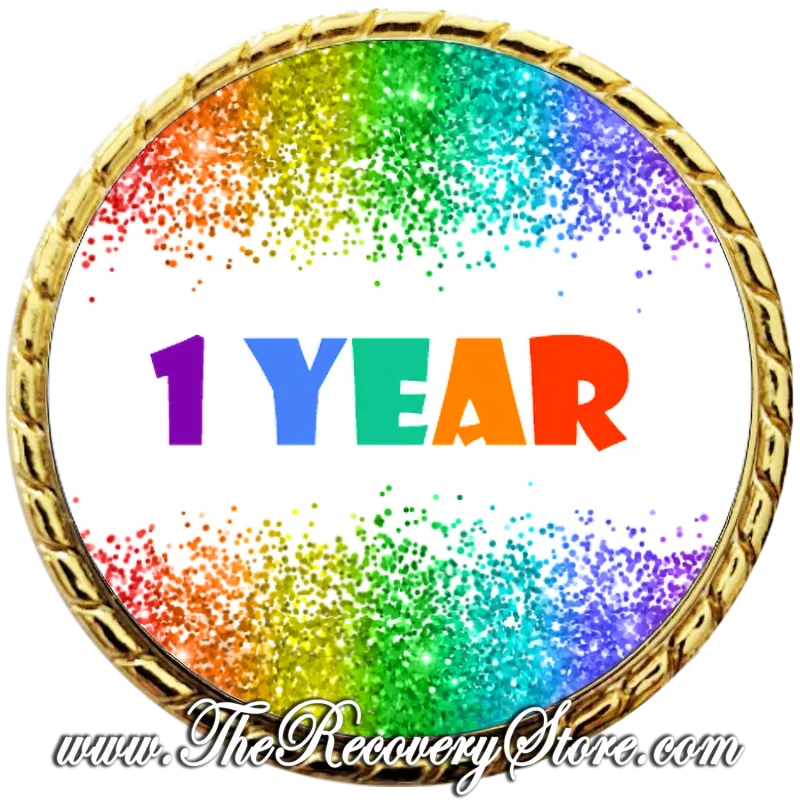 Large Medallion - Rainbow Unicorn Yearly with Gold Metal Trim