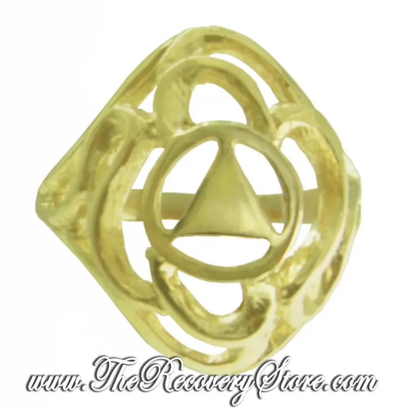 AA 14k Gold Symbol Swirl Design Ring
