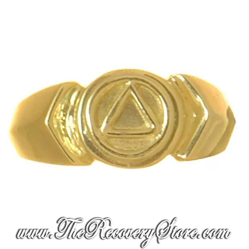 AA Gold Symbol Bridge Ring