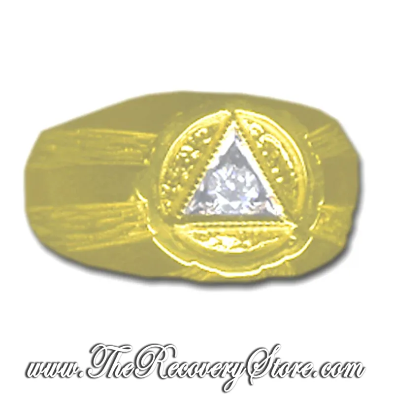 14k Gold AA 1-10pt Diamond Men&#39;s Ring