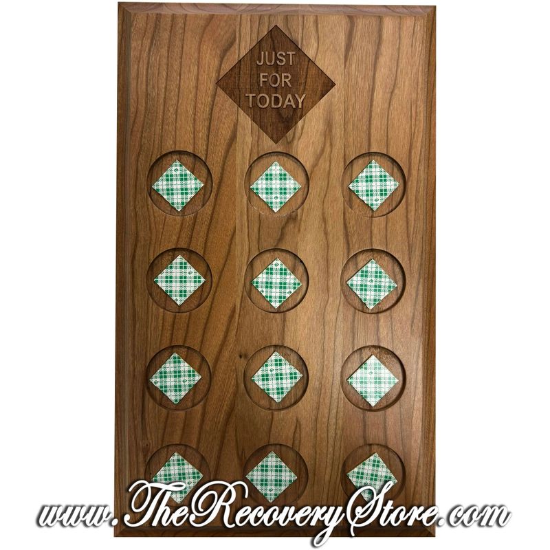 12 Medallion Just for Today Wood Plaque
