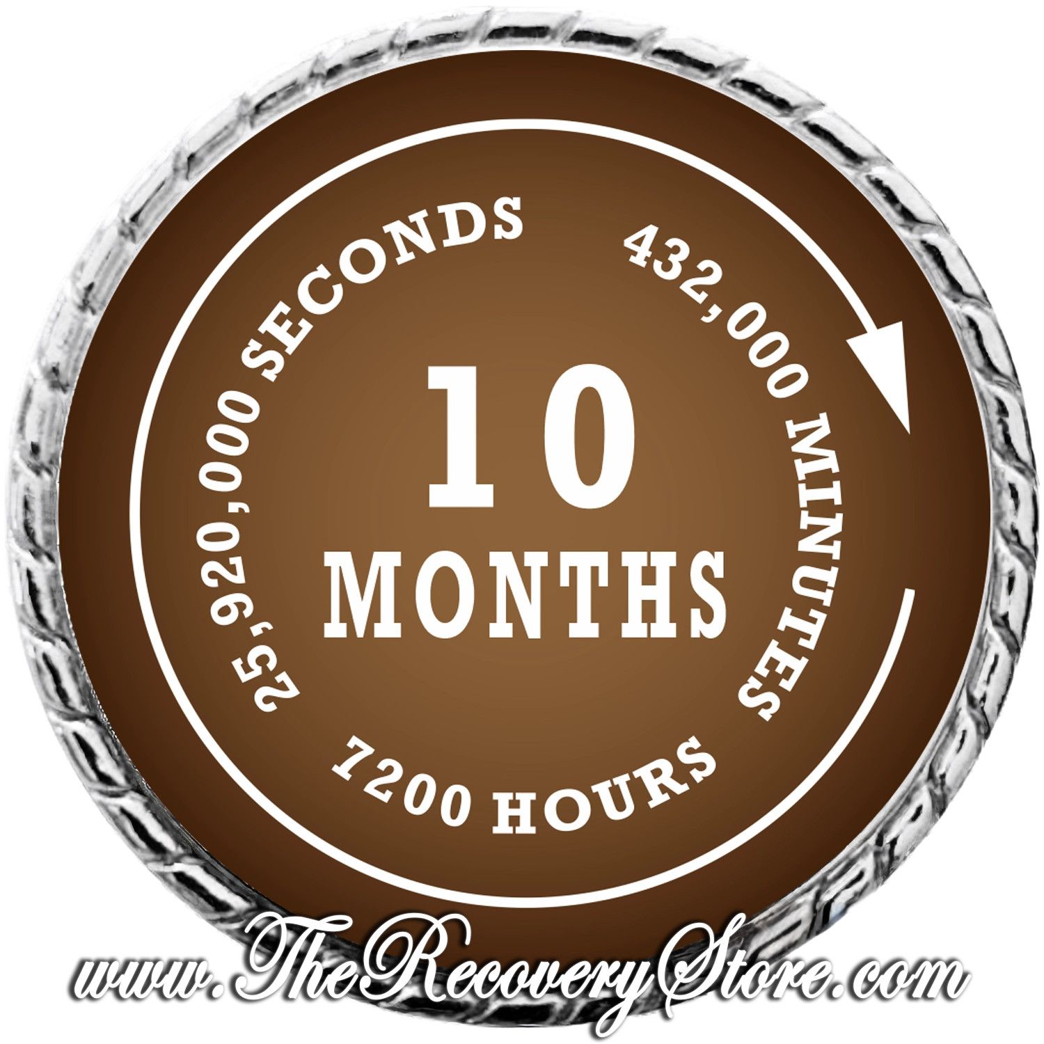 Large Medallion - Hours Minutes Seconds -10 Months