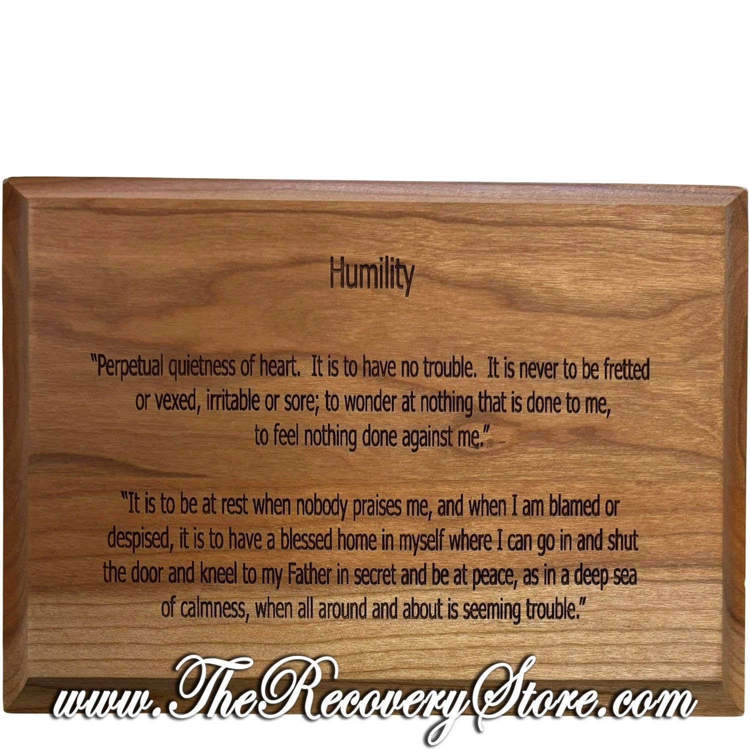 5x7 Humility (Dr Bob&#39;s Desk) Cherry Wood Plaque