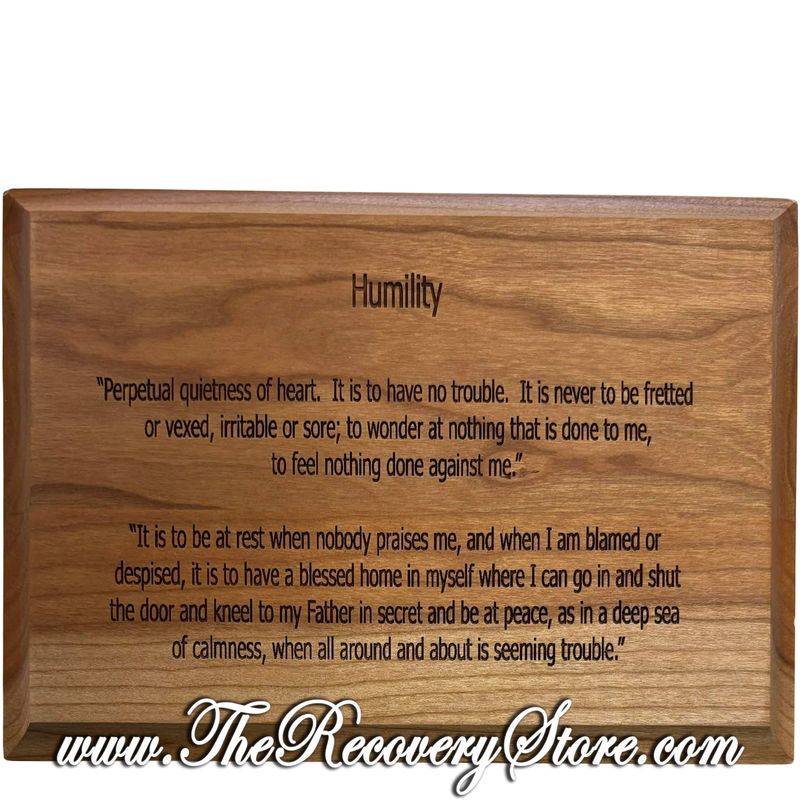 5x7 Humility (Dr Bob&#39;s Desk) Cherry Wood Plaque