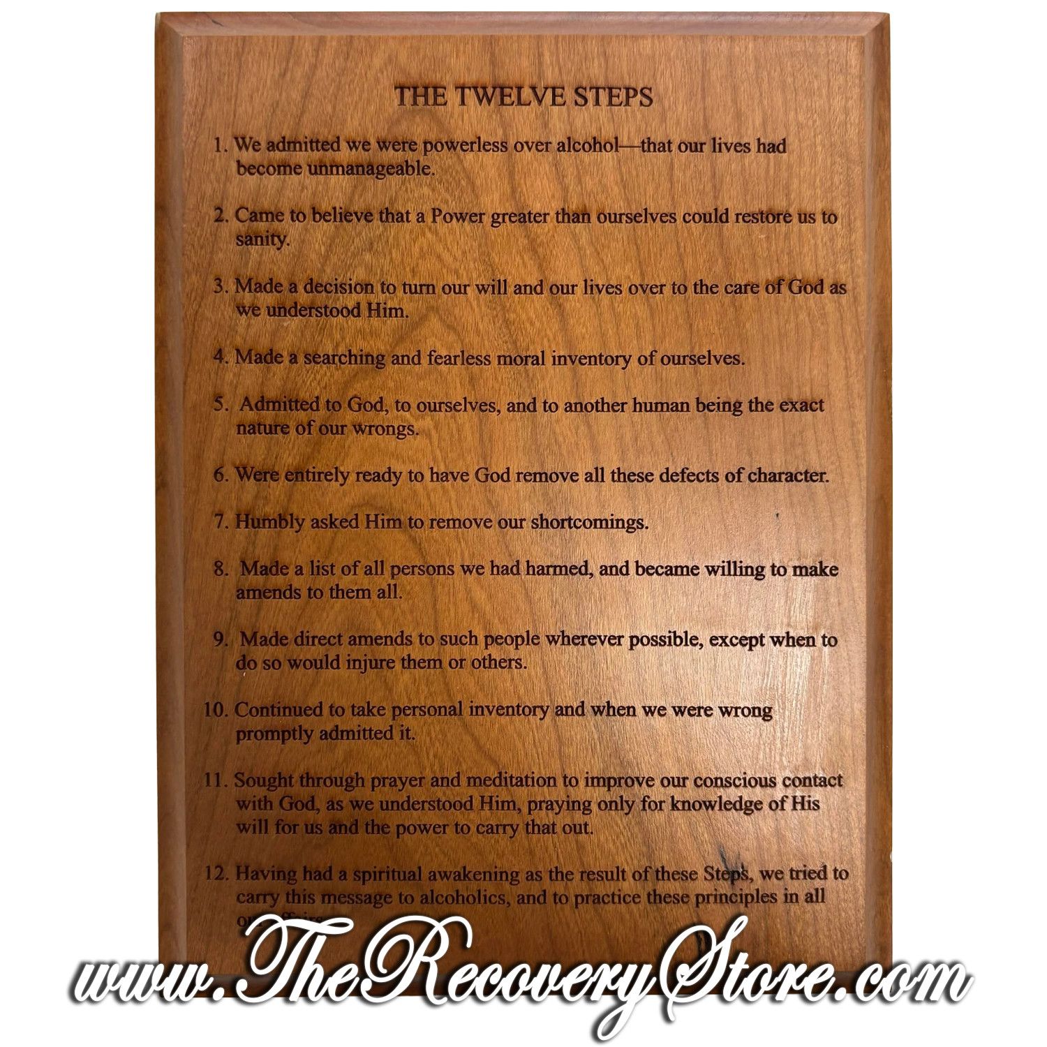 6x8 12 Steps Cherry Wood Plaque