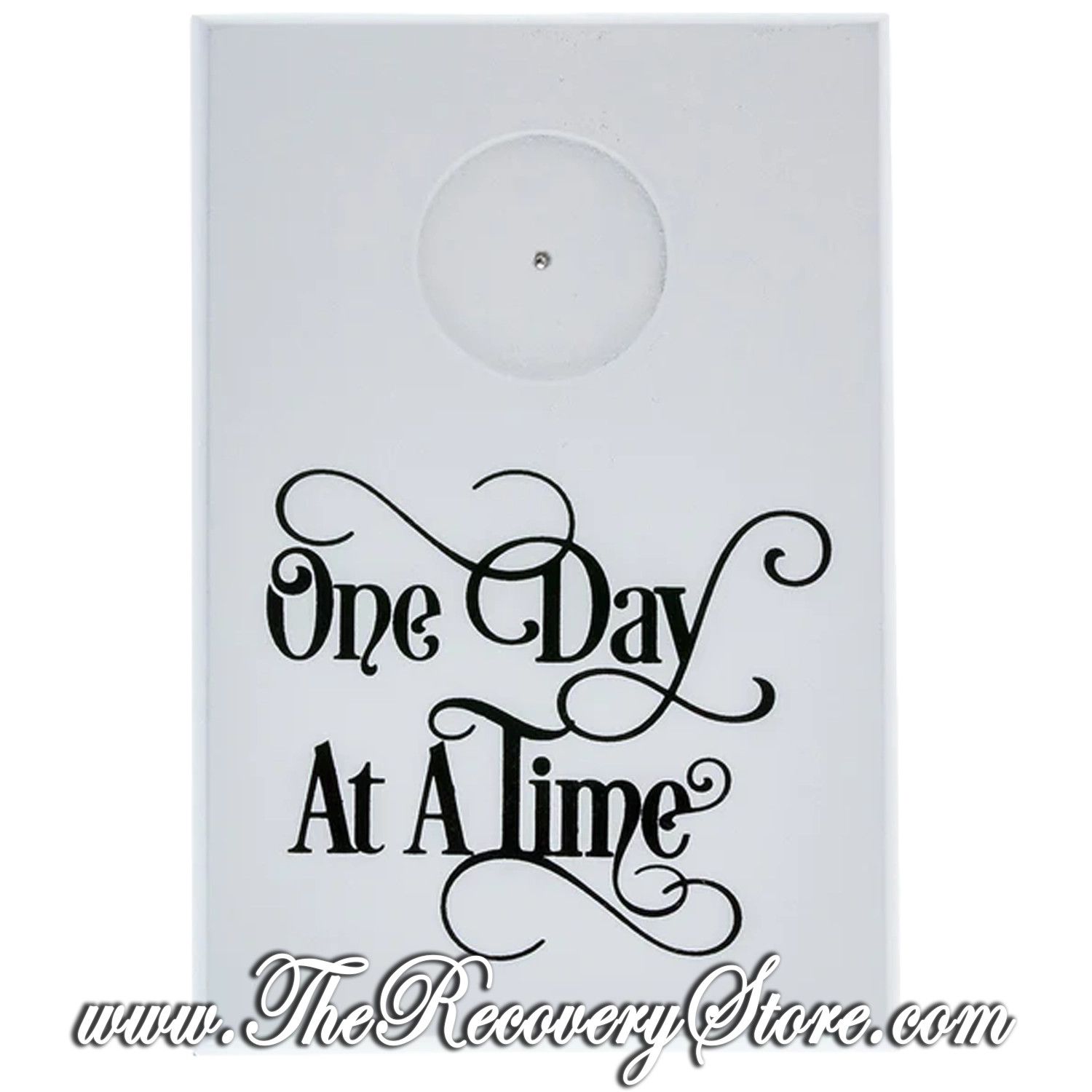 4x6 Single Medallion Wood Plaque - ODAT Vertical White