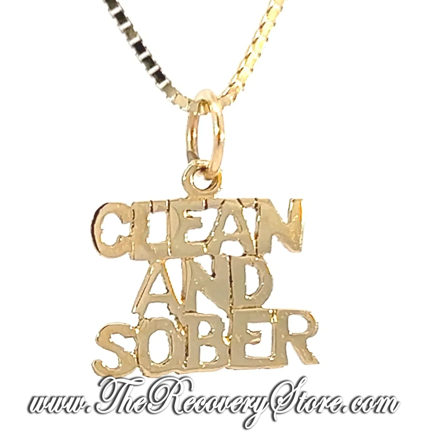 Clean &amp; Sober 14k Gold Pendant