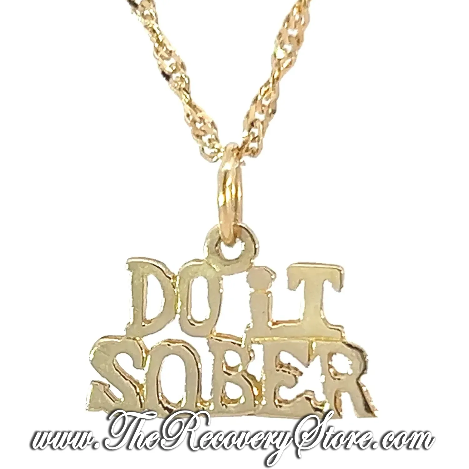 *14k Gold &quot;Do It Sober&quot; Pendant