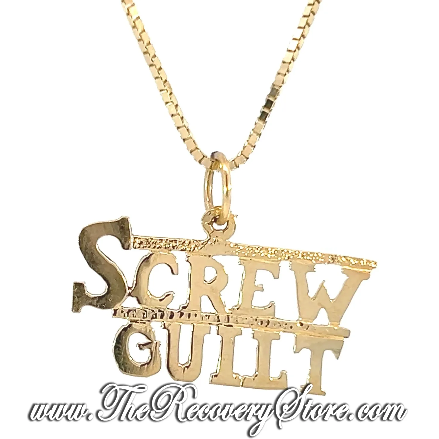 *14k Gold &quot;Screw Guilt&quot; Pendant
