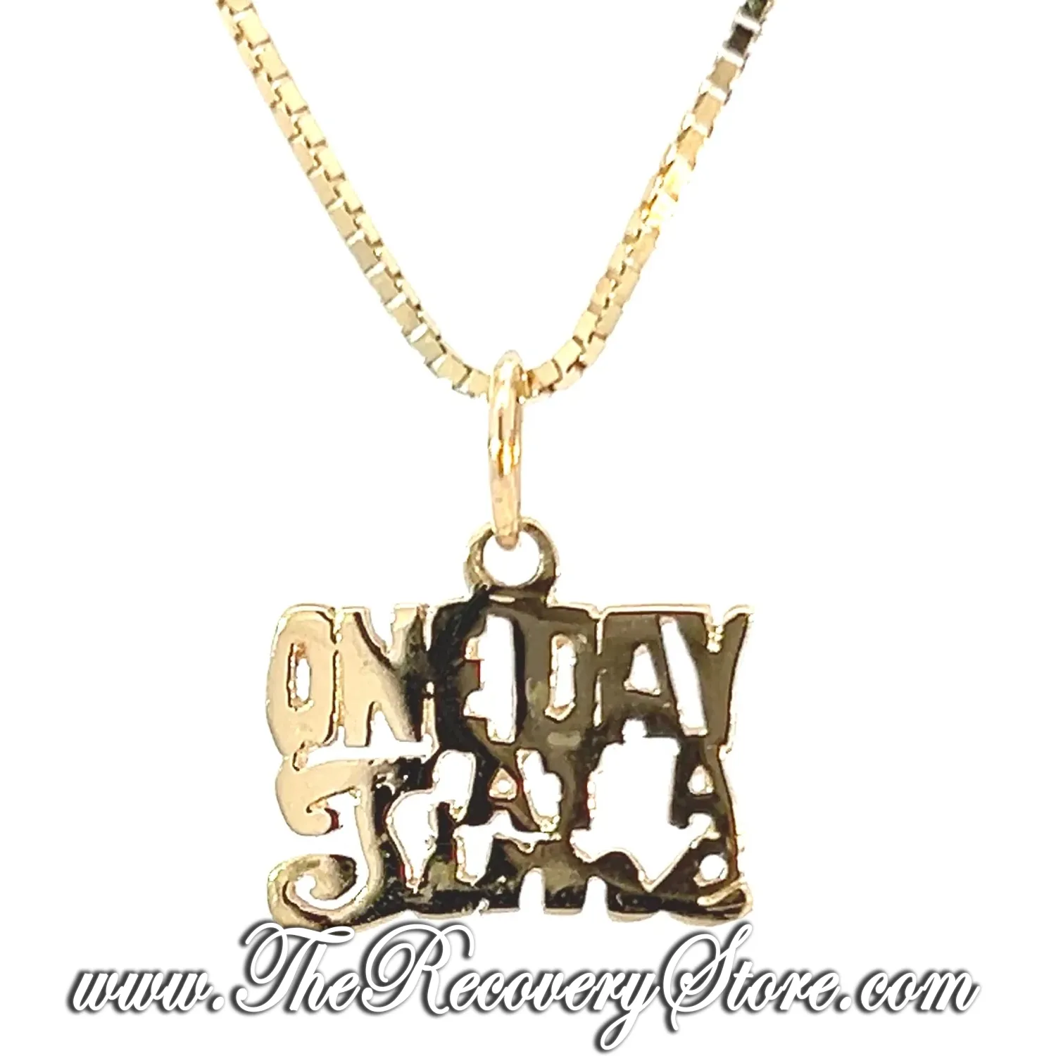 *14k Gold &quot;One Day At A Time&quot; Pendant