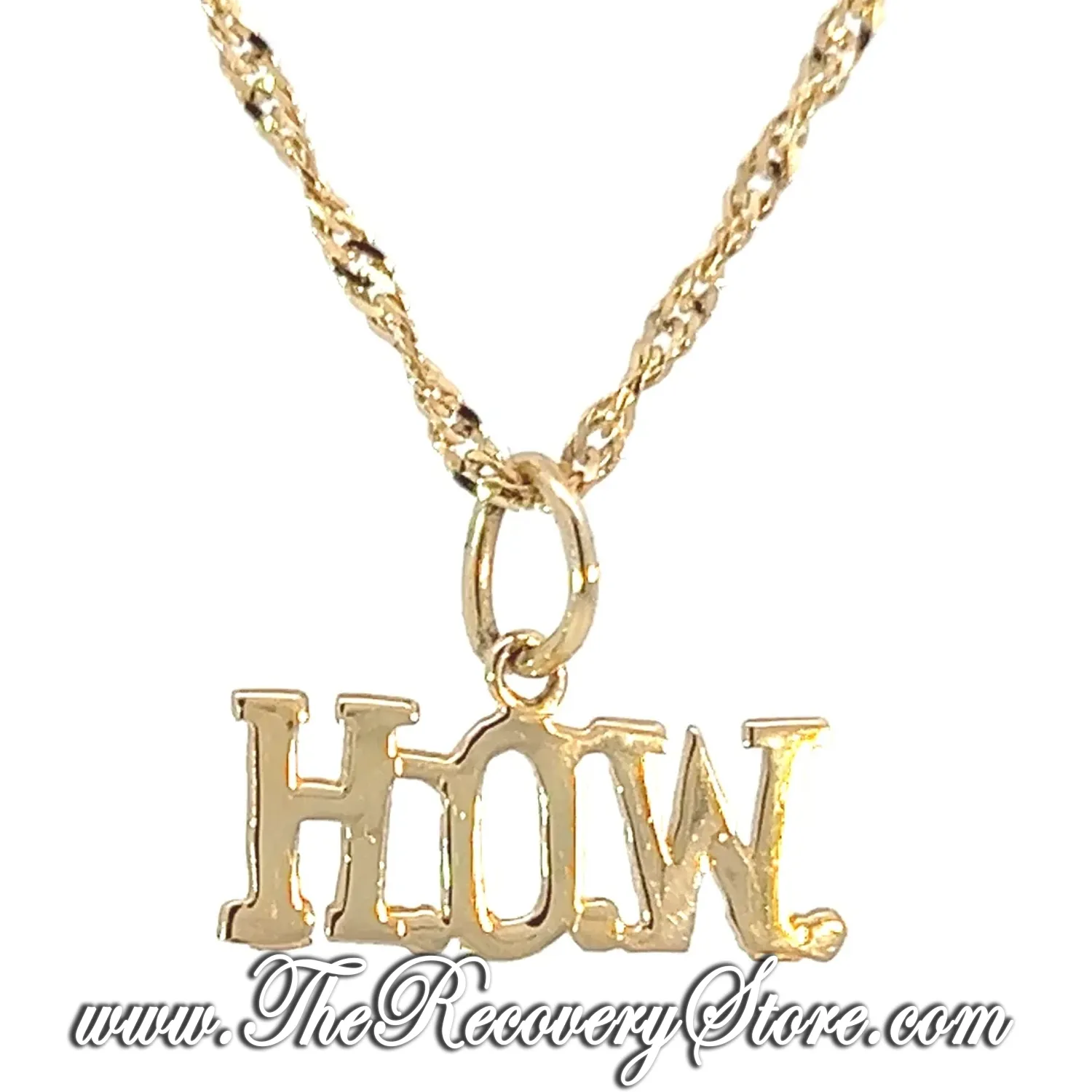 *14k Gold &quot;HOW&quot; Pendant
